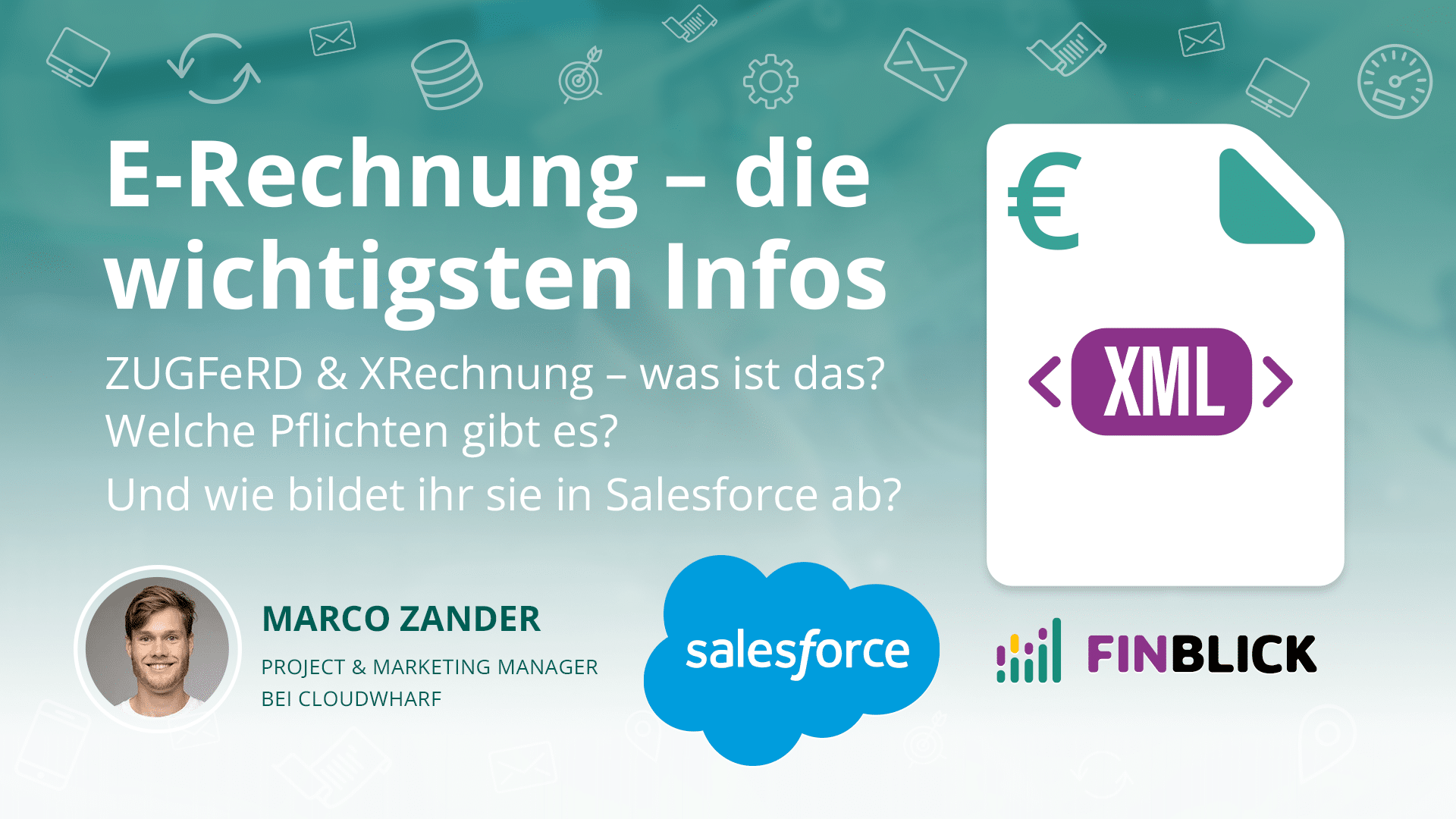 YouTube Thumbnail: E-invoices in Salesforce (GERMAN) YouTube Thumbnail: E-invoices in Salesforce (GERMAN)